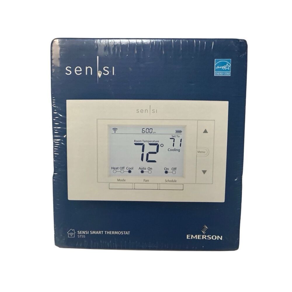 Emerson Sensi Smart Thermostat ST55 Energy Star & Smart Alerts Sealed NEW